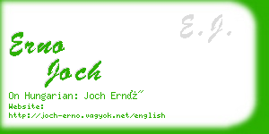 erno joch business card